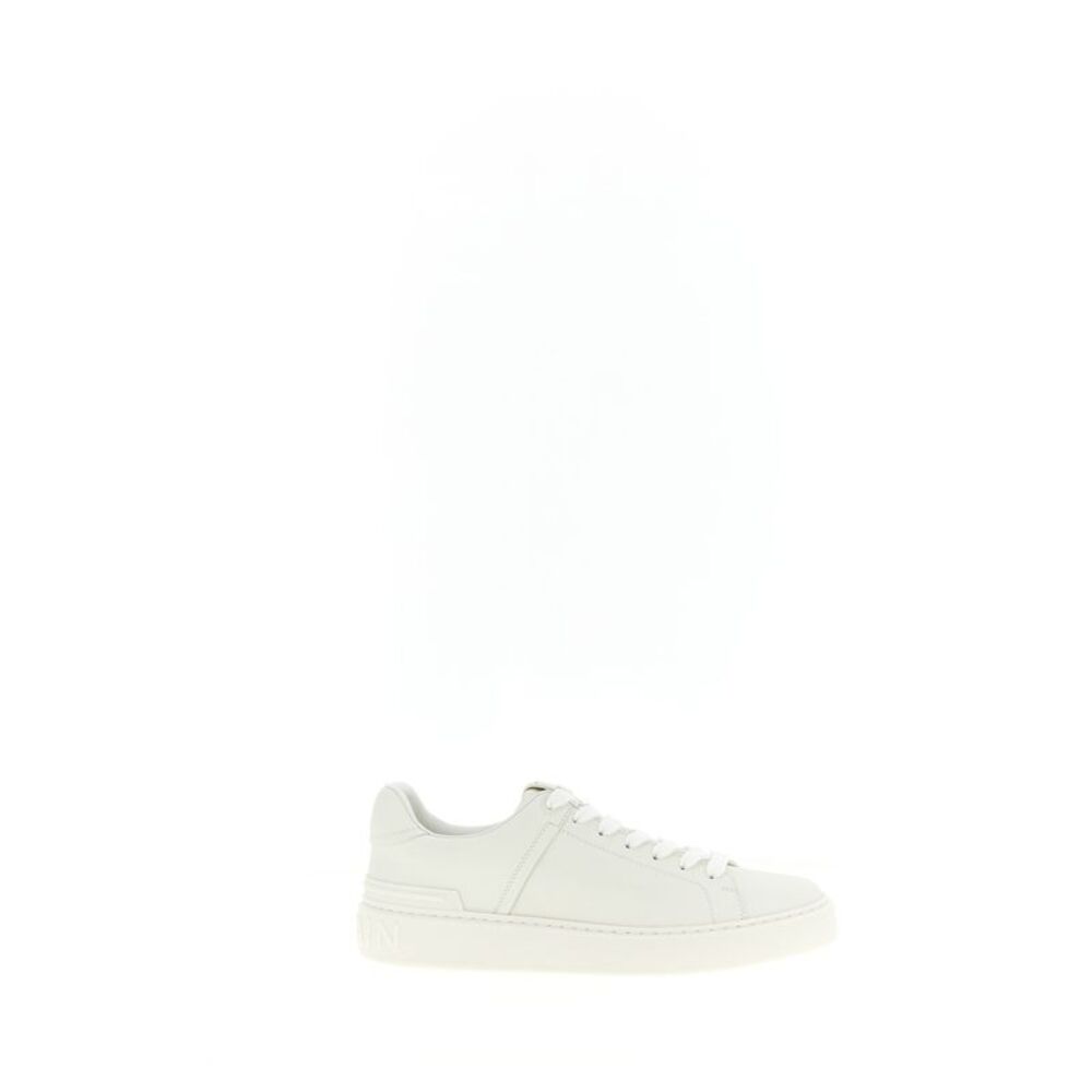 Balmain White Calfskin Men's Sneakers